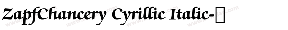 ZapfChancery Cyrillic Italic字体转换